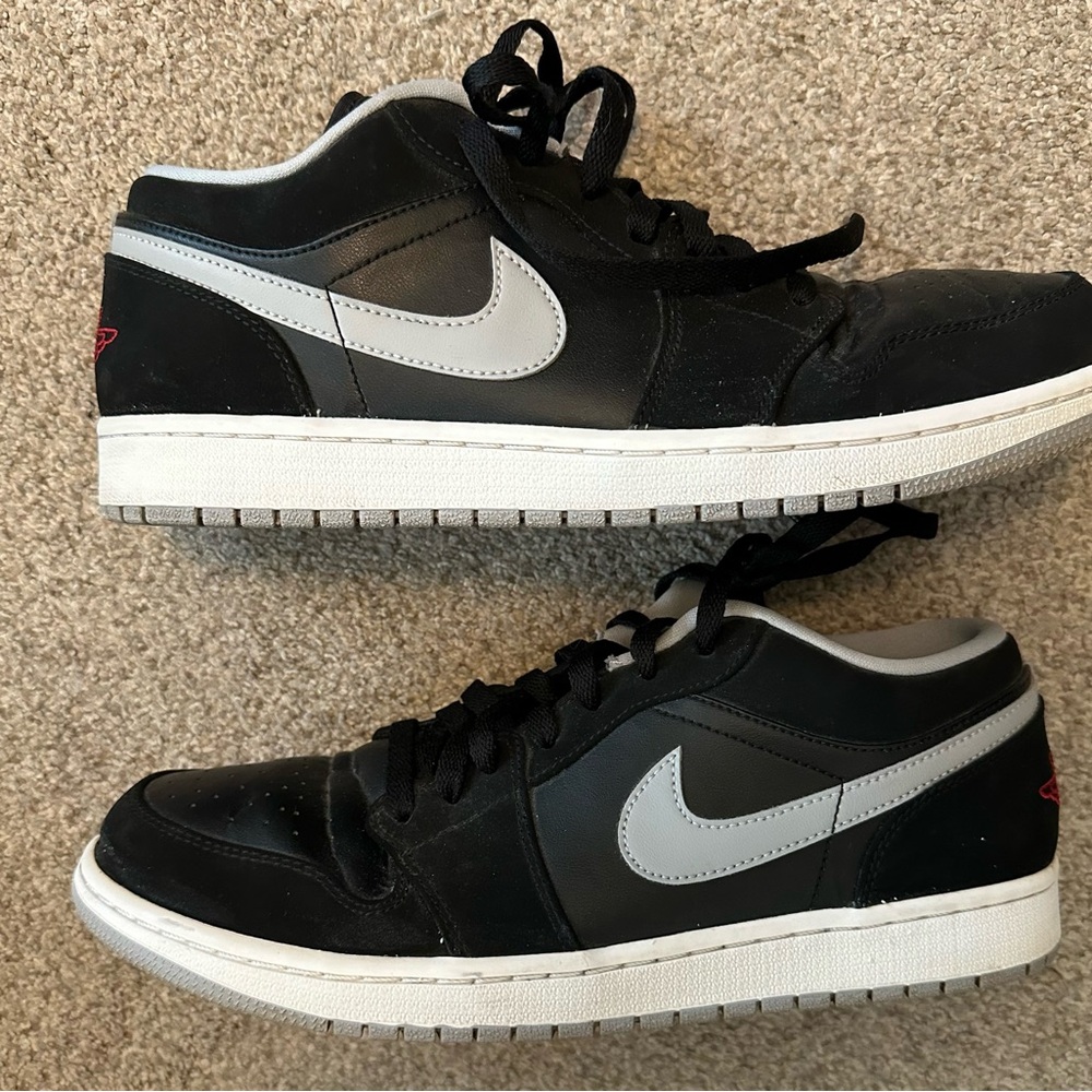 Nike Air Jordan 1 Low Black Wolf Gray 353558-032 Men’s 10.5